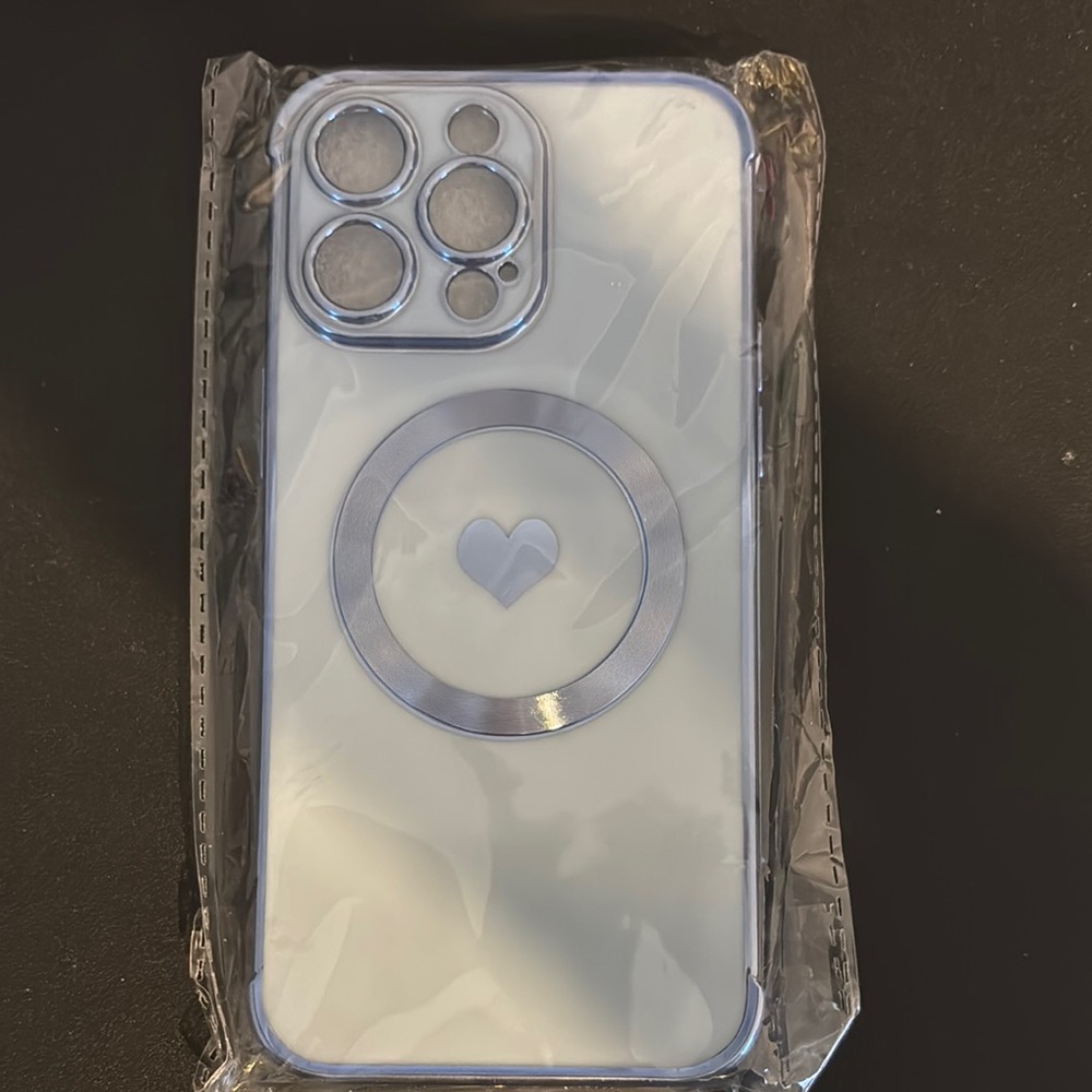 Blue Heart Design Phone Case